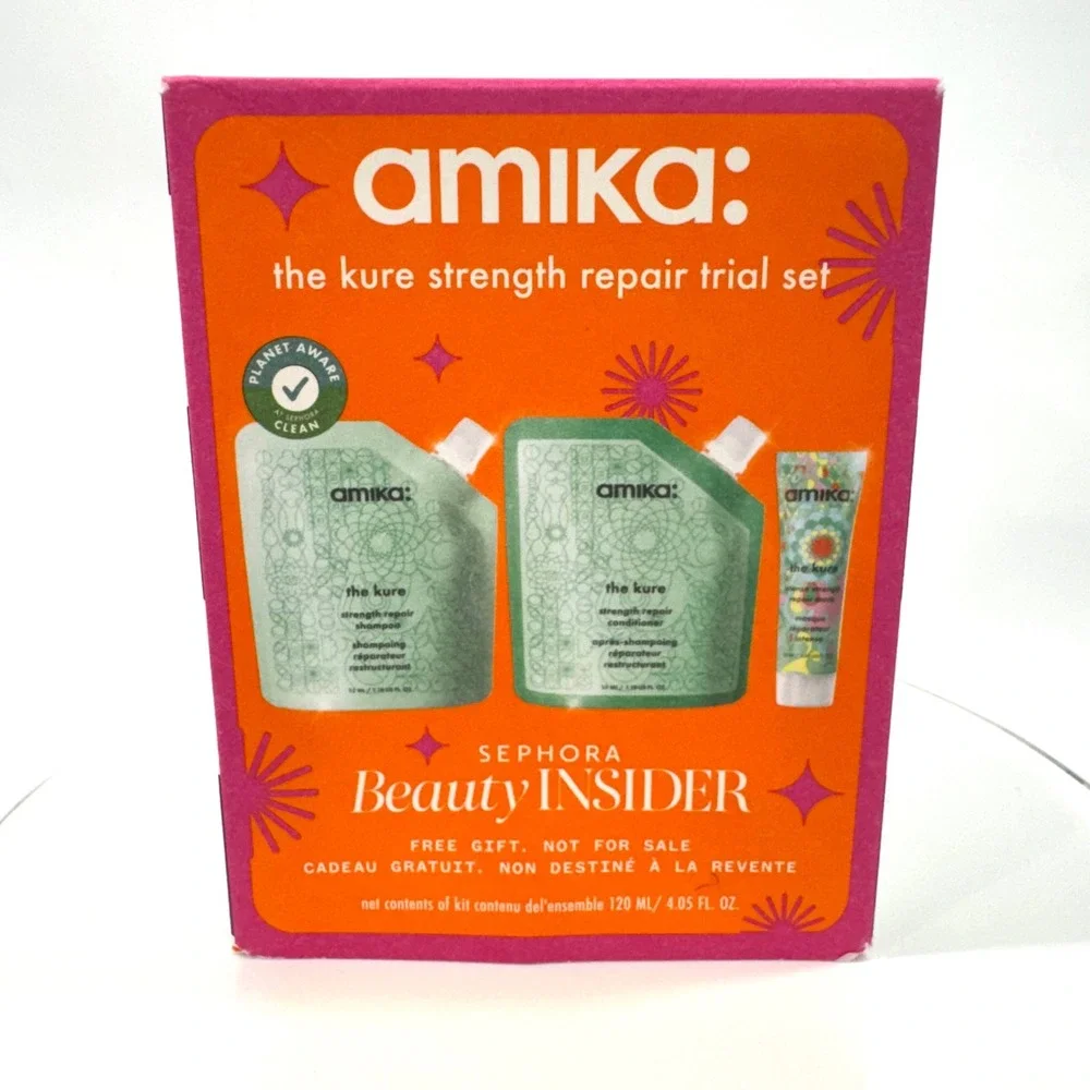 Amika The Kure Strength Repair Trial Set Shampoo Conditioner Mask Sephora New